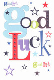 This cheerful good luck card radiates encouragement, its spirited design perfectly suited for those on the brink of exciting changes in Hitchin-from starting a new role in town to setting off on a university adventure. 'Good Luck' is artfully composed with joyful pastel blues, energetic reds, earthy greens, and regal purples, every letter thoughtfully shaped for maximum warmth. The background is a crisp, inviting white, sprinkled playfully with stars in navy, lavender, sky blue, and soft lime, reminiscent of celebratory confetti tossed along the High Street during local festivities. The card's smooth, substantial texture feels rewarding in hand, like the anticipation before a bouquet delivery from a trusted Hitchin florist. Its uplifting presence makes it the perfect companion to a congratulatory bouquet sent to a cherished friend or family member-echoing the community pride and optimism that defines Hitchin. This card isn't just a note; it's a vibrant symbol of faith and encouragement, crafted to inspire confidence and let someone special know they hold all the luck and support the town can offer.